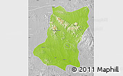 Physical Map of Sui Xian, lighten, desaturated