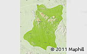 Physical Map of Sui Xian, lighten