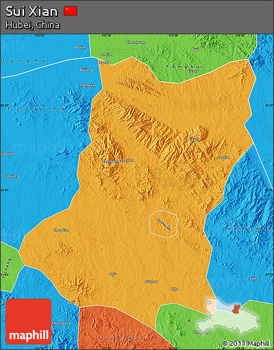 Political Map of Sui Xian