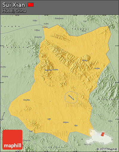 Savanna Style Map of Sui Xian