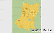 Savanna Style Map of Sui Xian, single color outside