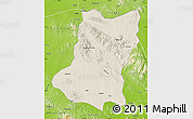 Shaded Relief Map of Sui Xian, physical outside