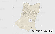 Shaded Relief Map of Sui Xian, single color outside