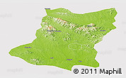Physical Panoramic Map of Sui Xian, cropped outside
