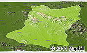 Physical Panoramic Map of Sui Xian, darken