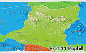 Physical Panoramic Map of Sui Xian, political outside