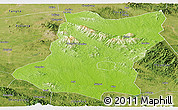 Physical Panoramic Map of Sui Xian, satellite outside