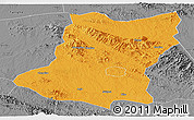 Political Panoramic Map of Sui Xian, desaturated