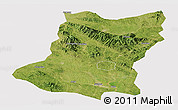 Satellite Panoramic Map of Sui Xian, cropped outside