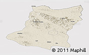 Shaded Relief Panoramic Map of Sui Xian, cropped outside