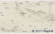 Shaded Relief Panoramic Map of Sui Xian