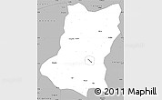 Gray Simple Map of Sui Xian
