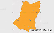 Political Simple Map of Sui Xian, cropped outside