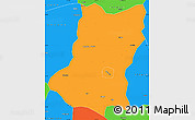 Political Simple Map of Sui Xian