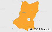 Political Simple Map of Sui Xian, single color outside