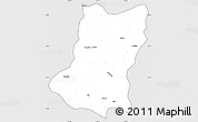 Silver Style Simple Map of Sui Xian, cropped outside