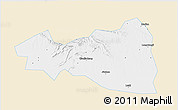 Classic Style 3D Map of Tianmen, single color outside