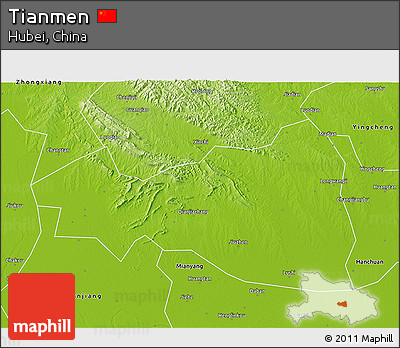 Physical 3D Map of Tianmen