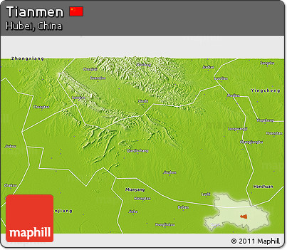 Physical 3D Map of Tianmen