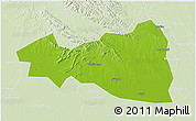 Physical 3D Map of Tianmen, lighten