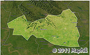 Satellite 3D Map of Tianmen, darken