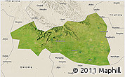 Satellite 3D Map of Tianmen, shaded relief outside
