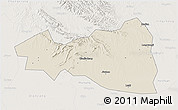 Shaded Relief 3D Map of Tianmen, lighten