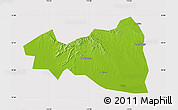 Physical Map of Tianmen, cropped outside