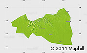 Physical Map of Tianmen, single color outside