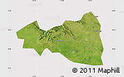Satellite Map of Tianmen, cropped outside