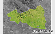 Satellite Map of Tianmen, desaturated