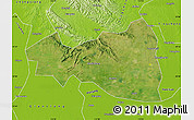 Satellite Map of Tianmen, physical outside