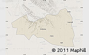 Shaded Relief Map of Tianmen, lighten