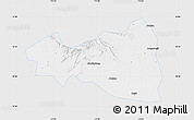 Silver Style Map of Tianmen, single color outside