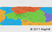 Political Panoramic Map of Tianmen
