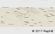 Shaded Relief Panoramic Map of Tianmen