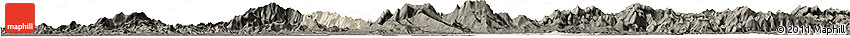 Shaded Relief Horizon Map of Tongcheng, darken