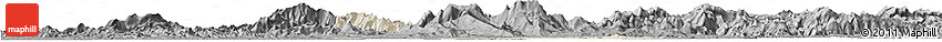 Shaded Relief Horizon Map of Tongcheng, darken, desaturated