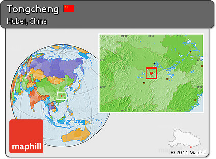 Political Location Map of Tongcheng