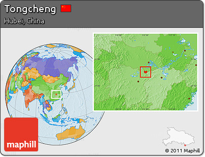 Political Location Map of Tongcheng