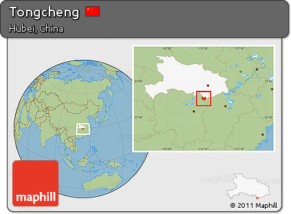 Savanna Style Location Map of Tongcheng, highlighted parent region