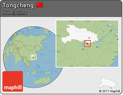 Savanna Style Location Map of Tongcheng, highlighted parent region