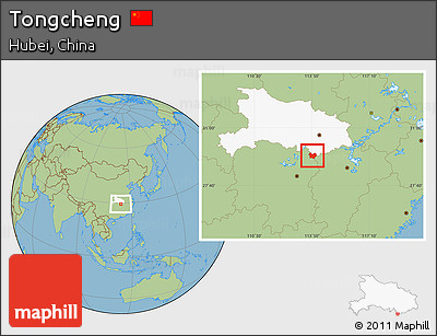 Savanna Style Location Map of Tongcheng, highlighted parent region