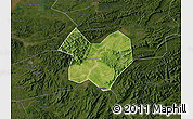 Satellite Map of Tongcheng, darken