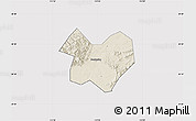 Shaded Relief Map of Tongcheng, cropped outside
