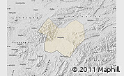 Shaded Relief Map of Tongcheng, desaturated