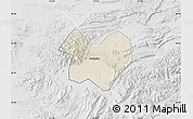 Shaded Relief Map of Tongcheng, lighten, desaturated