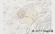 Shaded Relief Map of Tongcheng, lighten