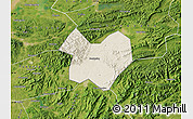 Shaded Relief Map of Tongcheng, satellite outside