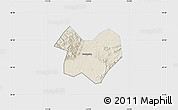 Shaded Relief Map of Tongcheng, single color outside
